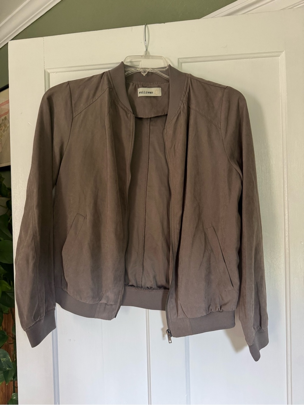 Sullivan Women's Taupe-Gray Bomber Jacket